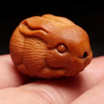 Olive Nut Carved Rabbit Beads Bracelet Hand Chain