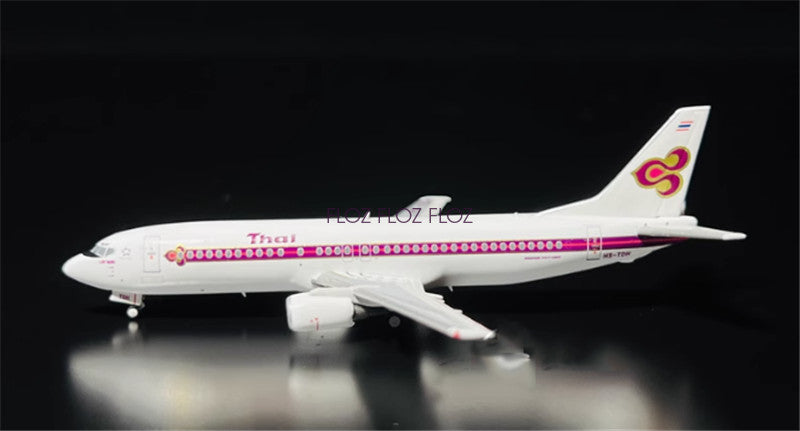 Miniature Model Thai for Boeing B737-400 HS-TDH 1:400 Aircraft Pre-built Model