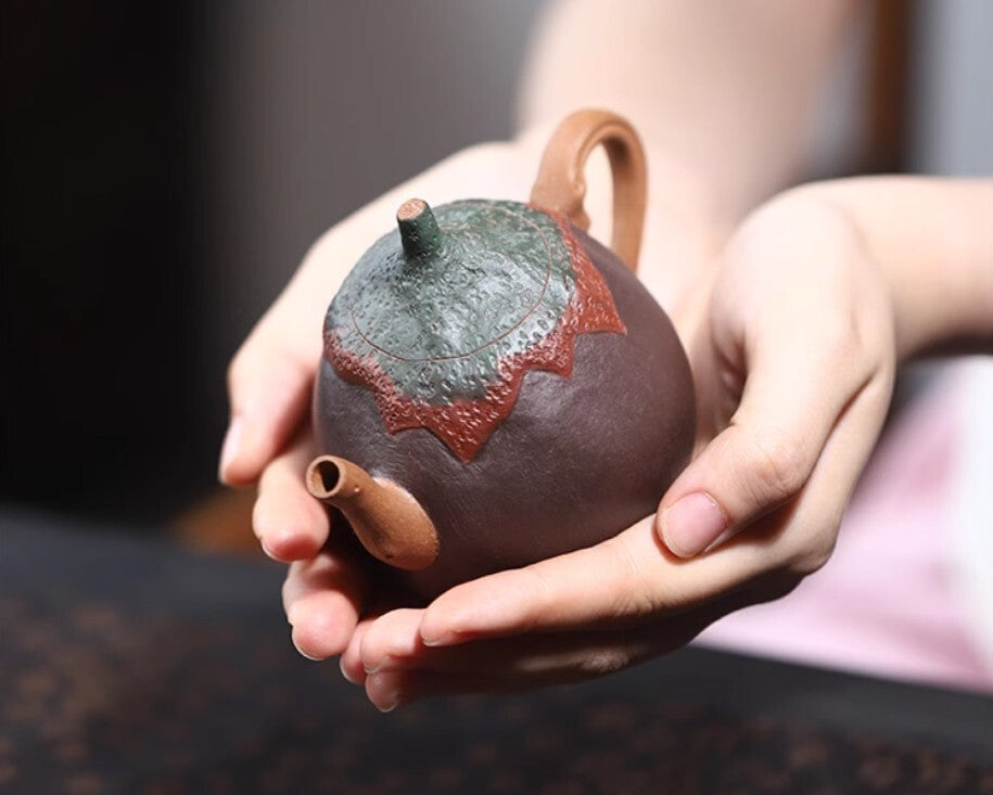 200cc chinese Yixing Handmade Zisha Zi clay Teapot eggplant GongFu hu Tea Pot