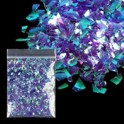 Nail Art Decor 10g Holographic Irregular Sequins Glitter Sparkly Colorful Flakes