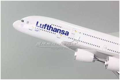 45CM 1:160 Lufthansa AIRBUS A380 D-AIMF Passenger Airplane Resin Aircraft Model