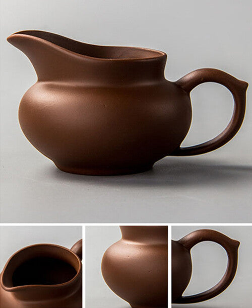Chinese Zisha Purple Clay Pitcher Porcelain Fair Cup with Handle Tea Accessories
