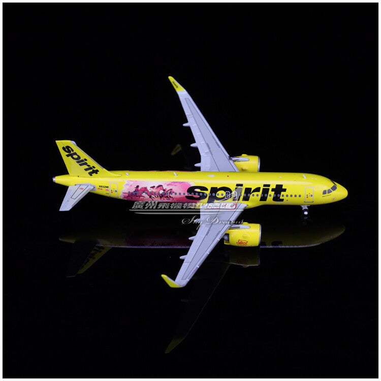1:400 JC Wings Spirit Airlines Plane Airbus A320neo Diecast Aircraft Model