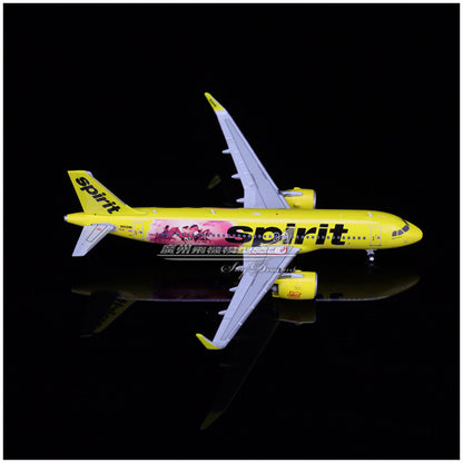 1:400 JC Wings Spirit Airlines Plane Airbus A320neo Diecast Aircraft Model