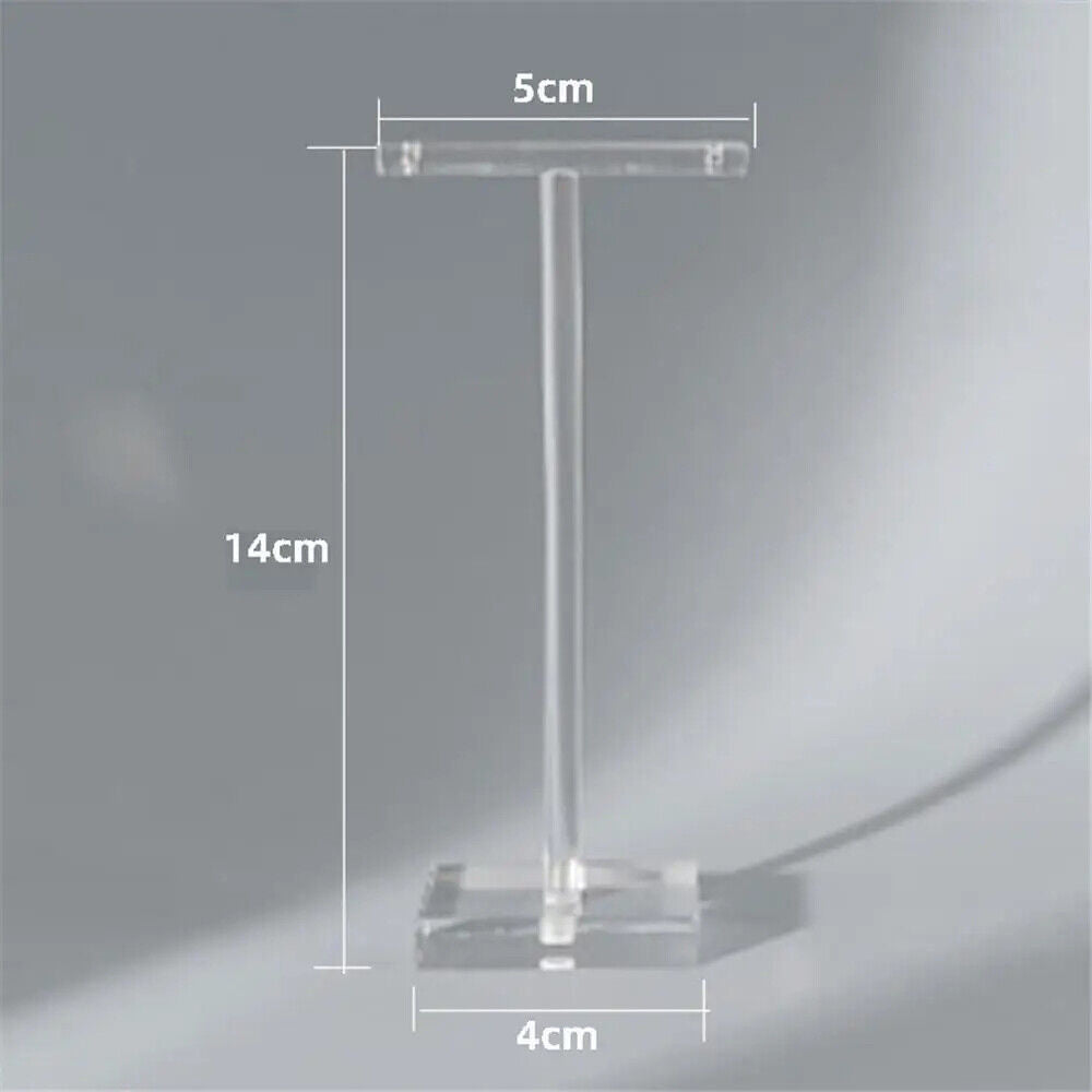 Jewelry Display Rack Clear Acrylic T Shape Drop Earrings Holder Organizer Stands