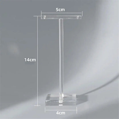 Jewelry Display Rack Clear Acrylic T Shape Drop Earrings Holder Organizer Stands