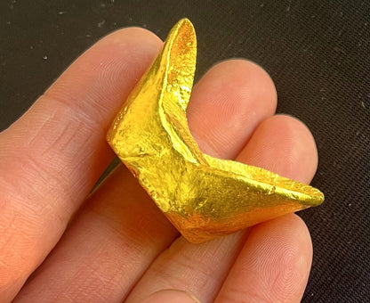 Antique Chinese Brass Ingot Fake Gold Ancient Money Collection