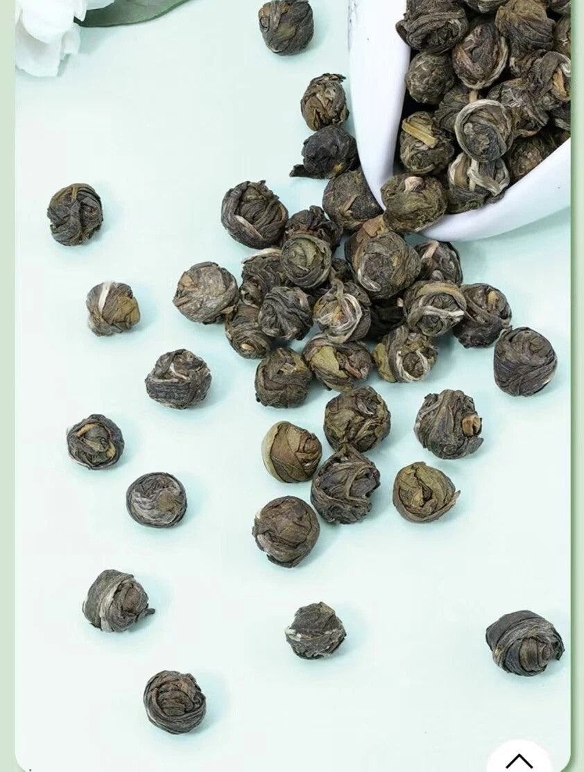 250g Jasmine flower Dragon Pearl GREEN TEA balls Loose Leaf,mo li long zhu tee
