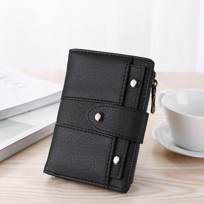 Wallet Simple Retro Rivets Short Wallet Coin Purse Card Holders Handbag Vintage