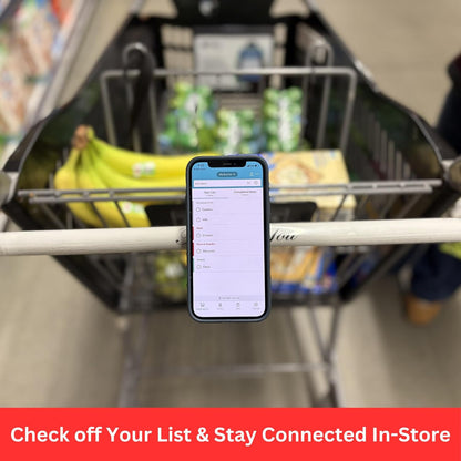 Shopping Cart Phone Holder | Magsafe Compatible Magnetic Mount for Grocery & Sup