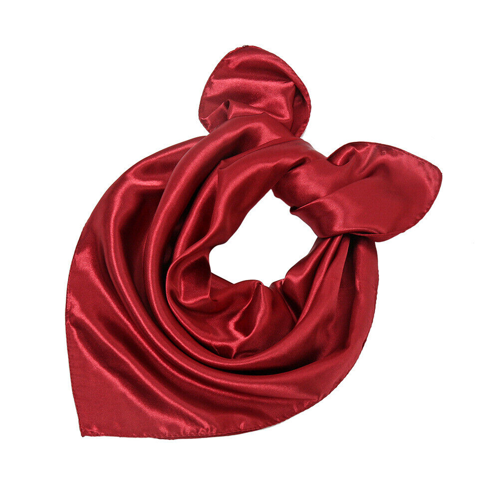 Silk Square Scarf 60cm Satin Neck Hair Tie Band Bag Ribbons Shawl Hijab 60*6