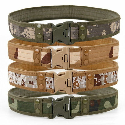 Combat Belts Army Style Quick Release Tactical Canvas Waistband Outdoor Hunting