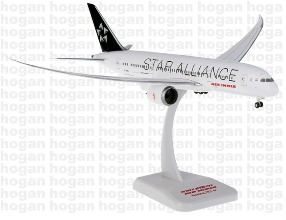 1:200 29CM Hogan AIR INDIA STAR ALLIANCE BOEING 787-8 Airplane ABS Plastic Model