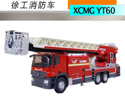 1:50 XCMG YT60 LADDER FIRE FIGHTING TRUCK Recue Vehicle Diecast Model Collection