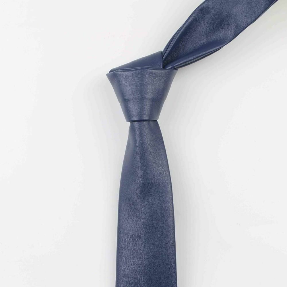 Men's Fashion Leather Patchwork Ties 144x5.5cm Wedding Party Women Adult Necktie