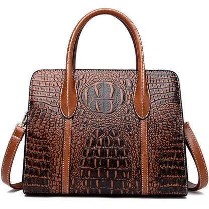 Women's Leather Crocodile Handbag Sling Satchel Tote Shoulder Bag Crossbody Bag