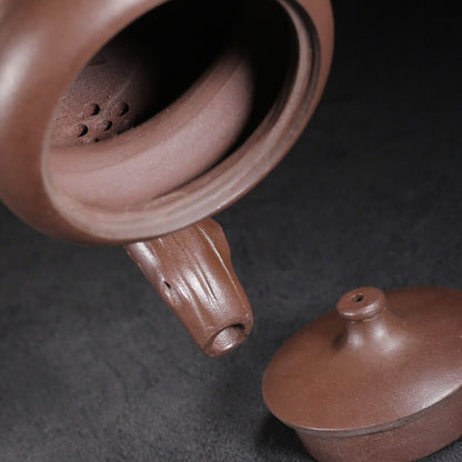 Vintage Chinese Yixing Purple Clay Teapot Zisha Ceremony Exquisite Gourd Teaware