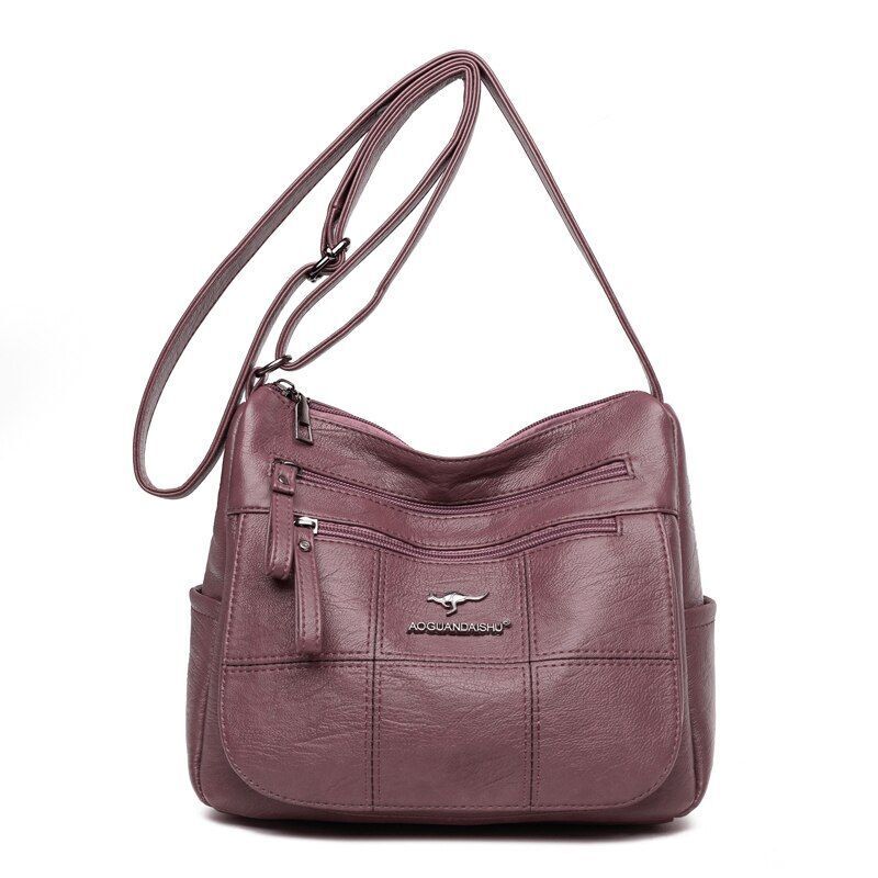 Synthetic Leather Luxury Handbag Large Capacity Shoulder Crossbody Bag Polyester