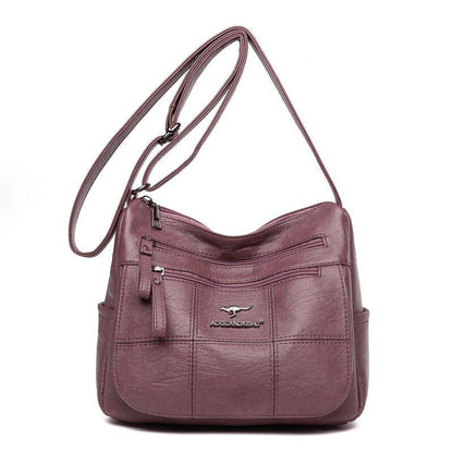 Synthetic Leather Luxury Handbag Large Capacity Shoulder Crossbody Bag Polyester