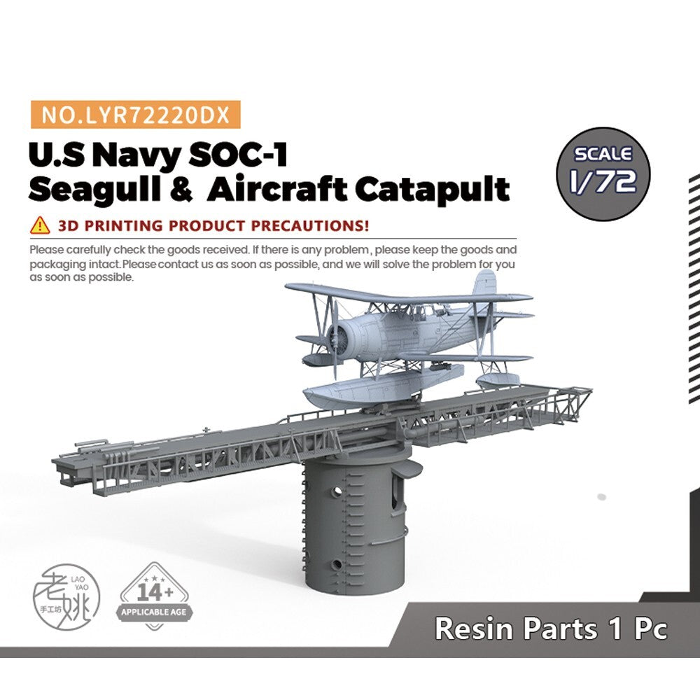 LYR72220DX 1/72 Military Model Kit U.S Navy SOC-1 Seagull & Aircraft Catapult