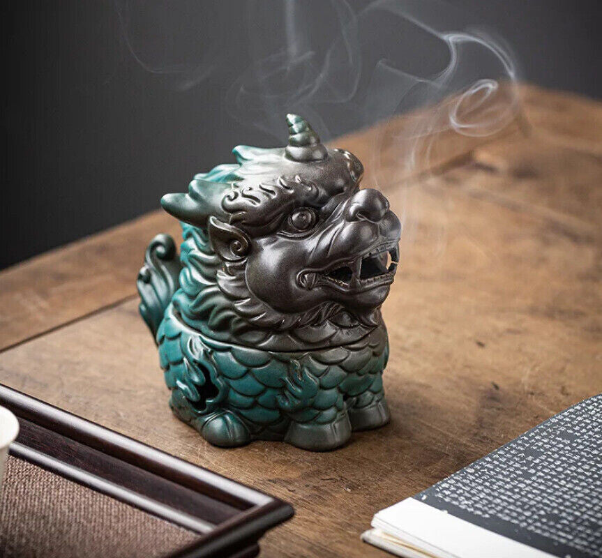 Chinese Kirin Model Fortune Decoration Tea Pet Tea Ceremony Zen Ceramic