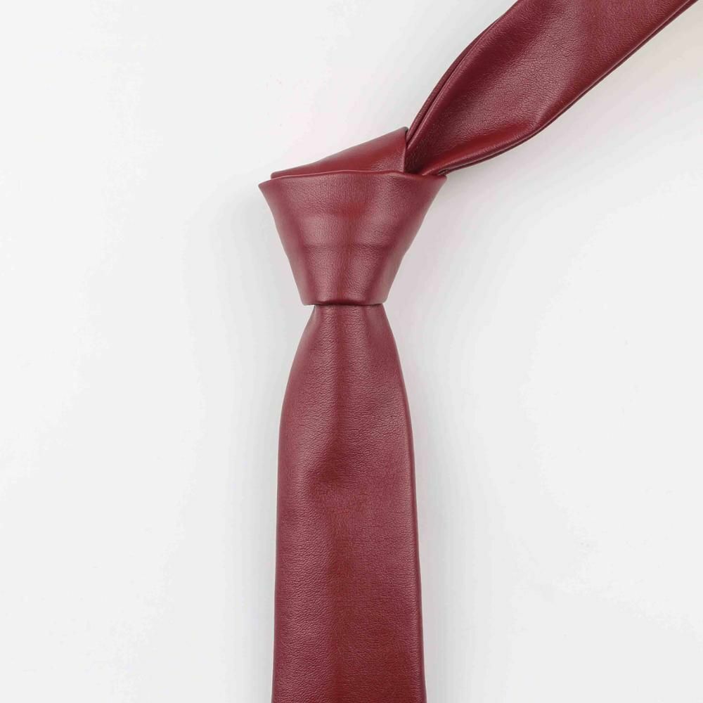 Men's Fashion Leather Patchwork Ties 144x5.5cm Wedding Party Women Adult Necktie