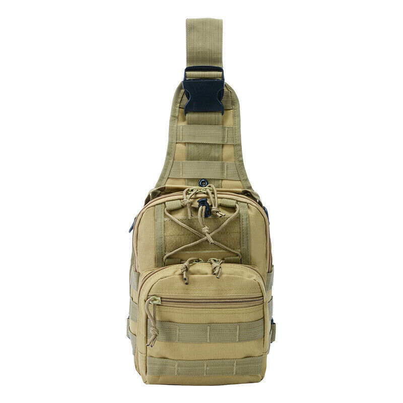 Men Molle Pouch Tactical Chest Shoulder Sling Bag Bum Pack Cross Body Backpack