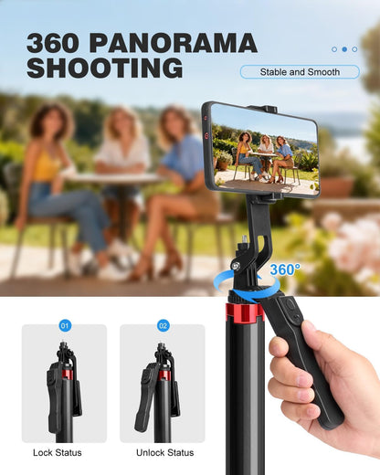 71" Phone Tripod Selfie Stick for Iphone/Android/Camera, Cell Phone Tripod Stand