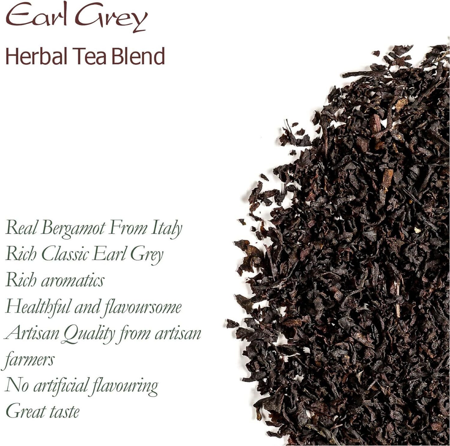 Earl Grey Bergamot Black Tea - Premium Breakfast Tea with Real Bergamot Oil 250g