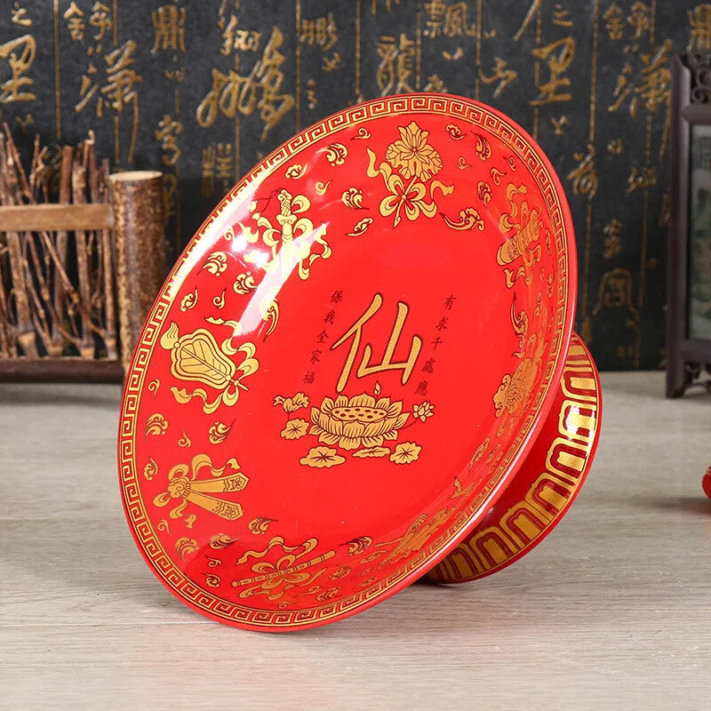 Xianjia High Foot Supply Tray Buddhist Hall Tribute Plate Supplies