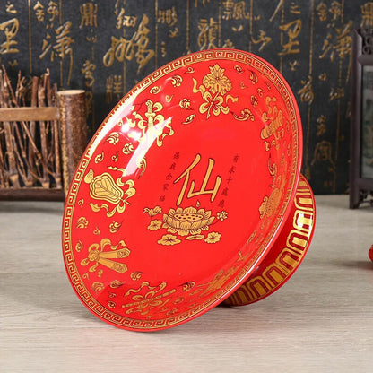 Xianjia High Foot Supply Tray Buddhist Hall Tribute Plate Supplies