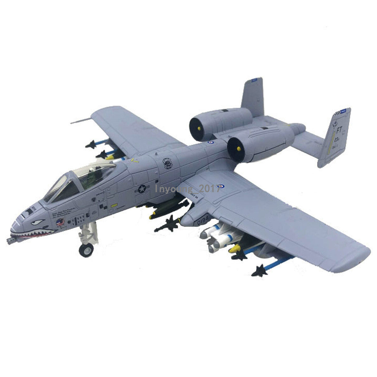 1/100 A-10 Thunderbolt II Warthog Attack Airplane Model Diecast Fighter Model