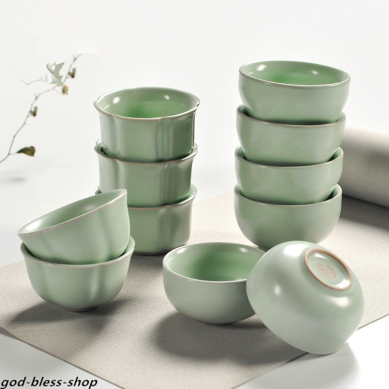 Ruyao Crackle Glaze Tea Cup Chinese Porcelain Kungfu Cup Of Tea China Ceramic