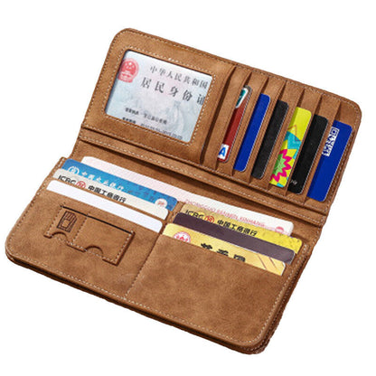 PU Leather Men's Leather Wallet Clutch Purse Male Clamps Cash Clip Billfold Bag