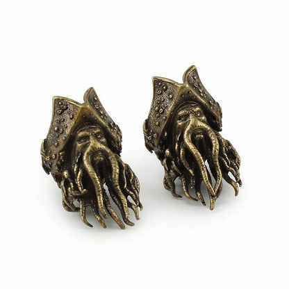 Octopus Knife Beads Copper Pendant Brass Paracord Accessories Caribbean Pirates
