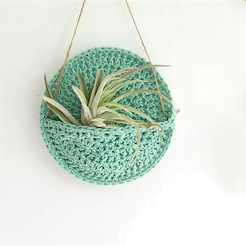 Air Plant Holder Cotton Hand Weaving Multicolor Macrame Bohemian Planter 10-15cm