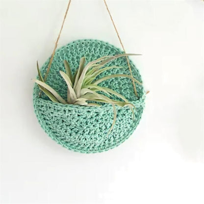 Air Plant Holder Cotton Hand Weaving Multicolor Macrame Bohemian Planter 10-15cm
