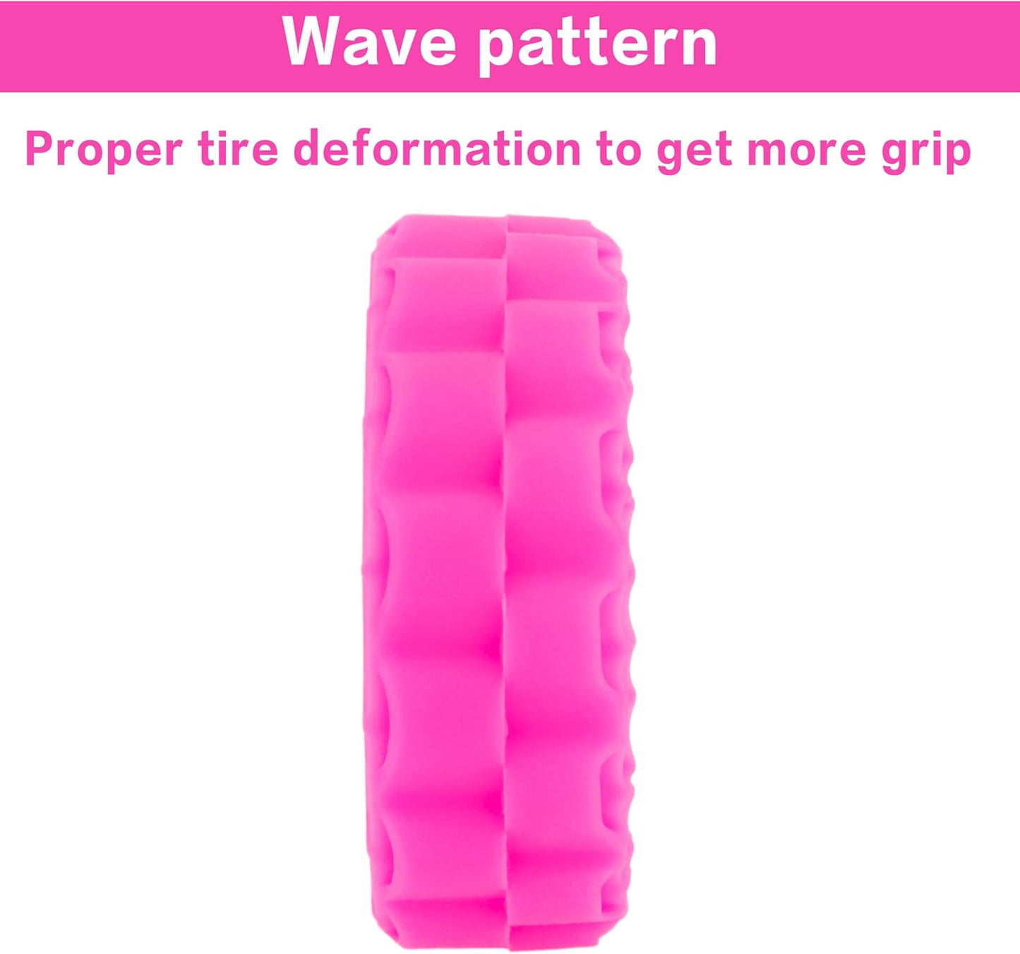 Super Soft Silicone Rubber Inserts for 68-72Mm 1.3" Tires (Rose Red)