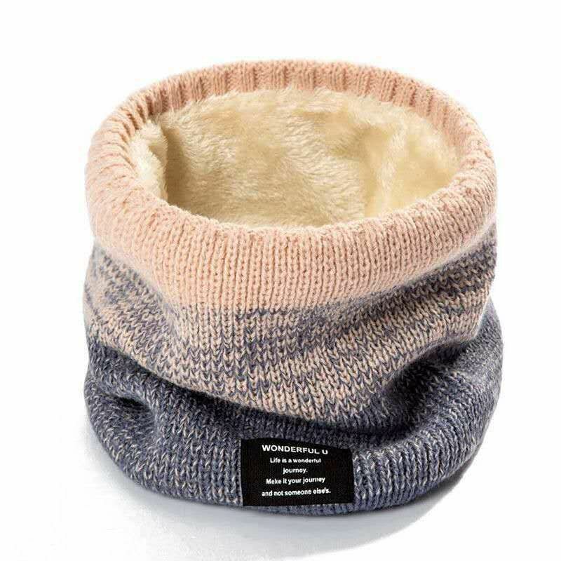 Winter Hiking Scarf Bandana Mask Cashmere Knitted Neck Warmer Face Fleece Shawl