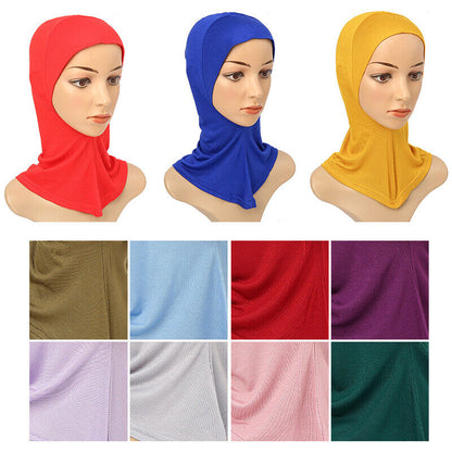 Women's Under Scarf Hat Cap Bone Bonnet Ninja Hijab Islamic Neck Cover Muslim*US