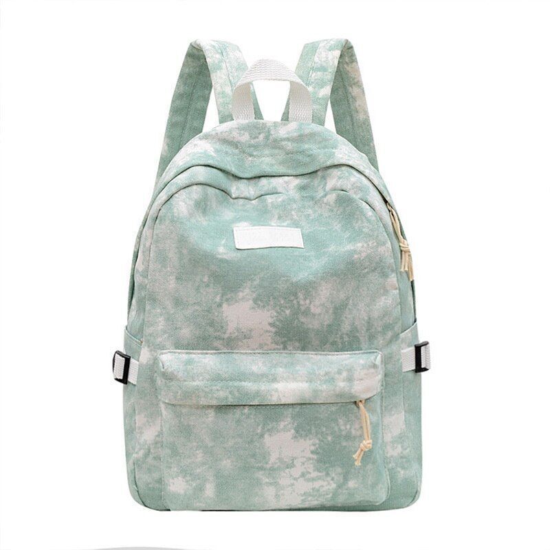 Corduroy Backpack School Travelling Shoulder Bag Softback Cotton Blue 25*12*36CM