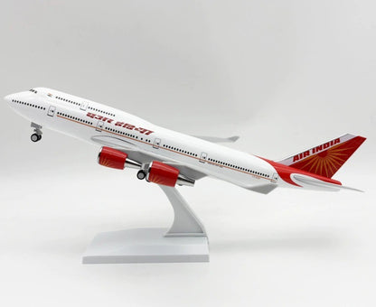 30CM AIR INDIA BOEING 747-400 Passenger Plane Landing Gear Resin Aircraft Model
