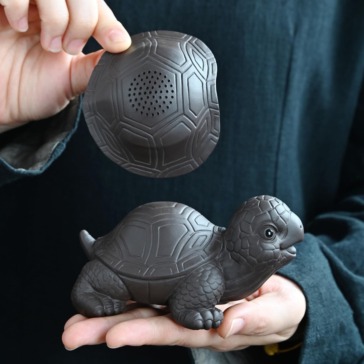Purple Sands Turtle Tea Pet Tea Strainer and Fairness Cup 12.5cm Kung Fu Tea Set