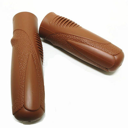 Retro Vintage Bike Grips 11-12cm Rubber Comfortable Non-Slip Bicycle Handlebars