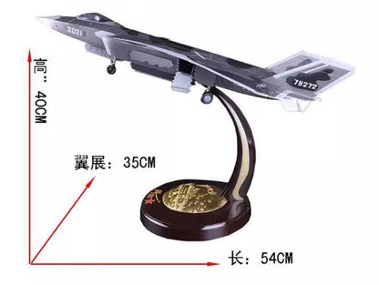 1:36 54CM CHINA J-20 Stealth Fighter Plane Jet Diecast Military Aircraft Model
