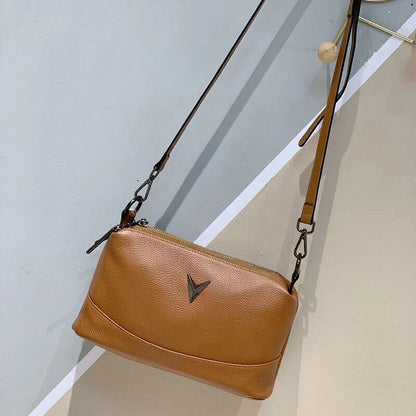 Women Genuine Leather Bag Female Natural Cowhide Shoulder Cross-body Bag