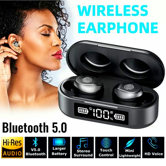 Waterproof Bluetooth 5.0 Earbuds Stereo Sport Wireless Headphones in Ear Headset