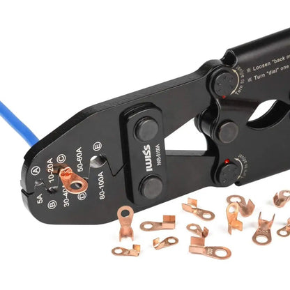 IWISS Crimping Plier Tools U Type Terminal Crimping Plier for Crimp 5A to 100A