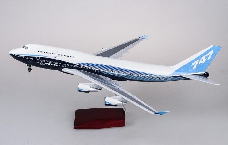 1:150 47CM BOEING 747-400 Airplane Led Sound-Controlled Light Resin Plane Model