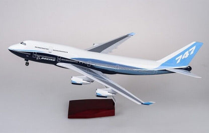 1:150 47CM BOEING 747-400 Airplane Led Sound-Controlled Light Resin Plane Model